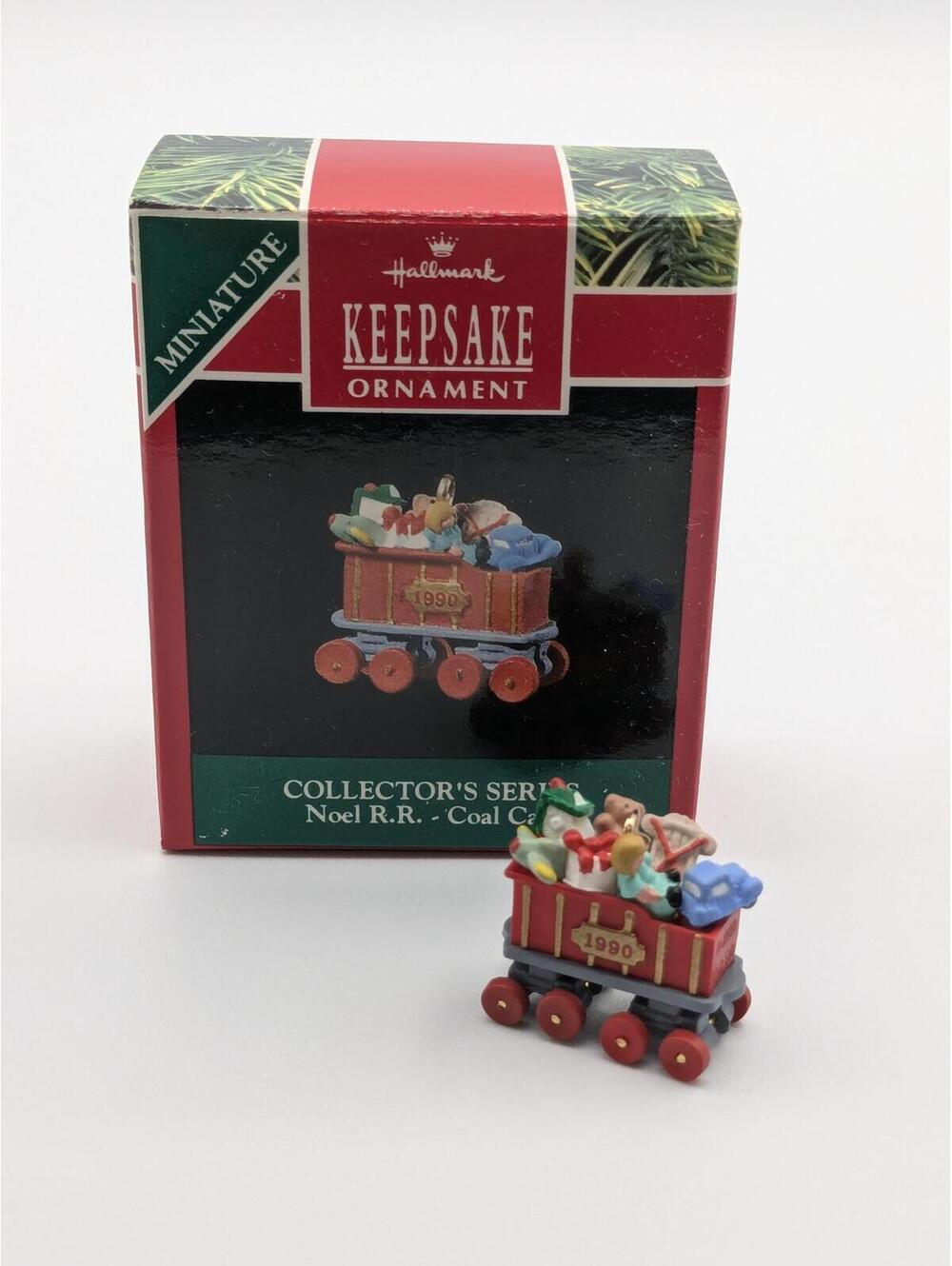 Hallmark Keepsake Noel R.R. Coal Car Miniature Ornament 1990, 2nd in Series, New